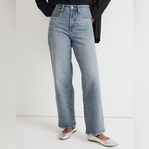Madewell Wide Leg Curvy Perfect Vintage Jeans Womens 26 Medium Wash High Rise - Picture 1 of 9